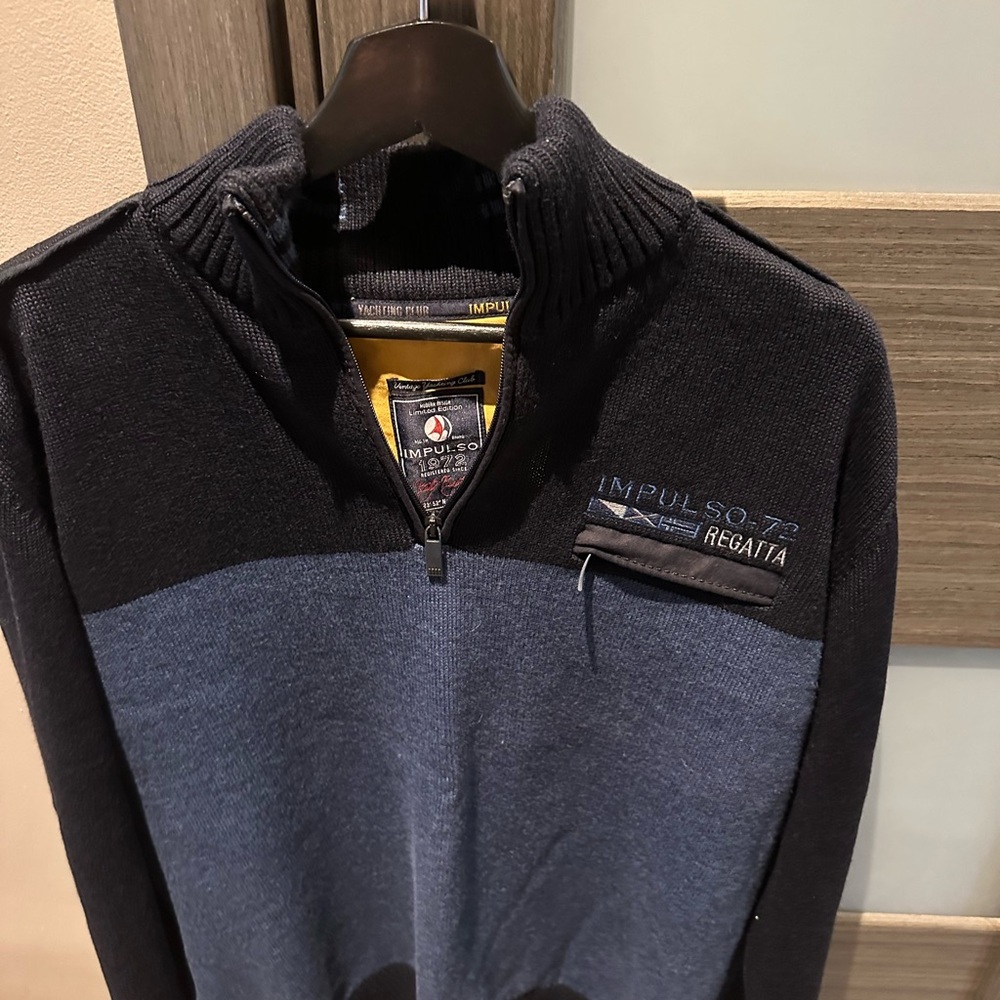 New Impulso-72 Regatta sweater for men XL. Made in Italy. Blue color.